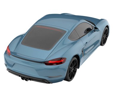 Sport car isolated on white background. 3d rendering - illustration