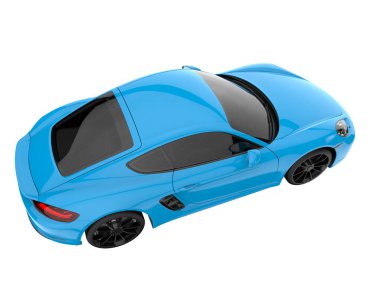 Sport car isolated on white background. 3d rendering - illustration