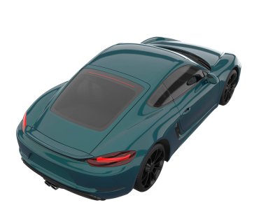 Sport car isolated on white background. 3d rendering - illustration