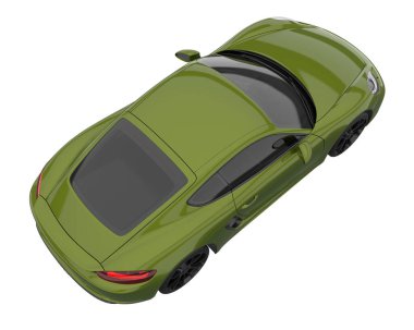 Sport car isolated on white background. 3d rendering - illustration