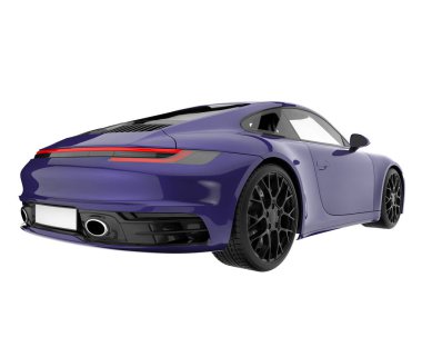 Sport car isolated on white background. 3d rendering - illustration