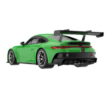 Sport car isolated on white background. 3d rendering - illustration