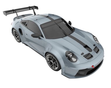 Sport car isolated on white background. 3d rendering - illustration