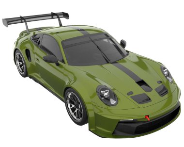Sport car isolated on white background. 3d rendering - illustration