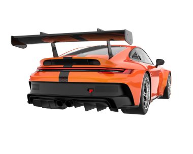 Sport car isolated on white background. 3d rendering - illustration