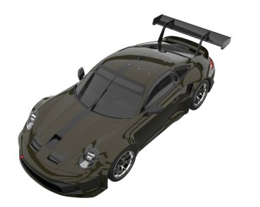 Sport car isolated on white background. 3d rendering - illustration