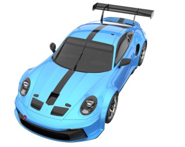 Sport car isolated on white background. 3d rendering - illustration