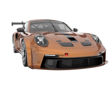 Sport car isolated on white background. 3d rendering - illustration