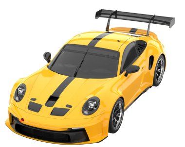 Sport car isolated on white background. 3d rendering - illustration