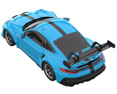 Sport car isolated on white background. 3d rendering - illustration