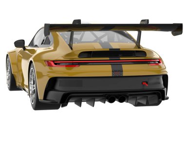 Sport car isolated on white background. 3d rendering - illustration