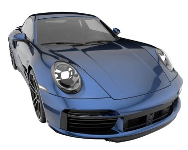 Sport car isolated on white background. 3d rendering - illustration