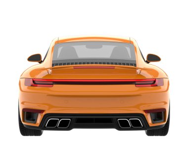 Sport car isolated on white background. 3d rendering - illustration