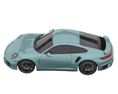 Sport car isolated on white background. 3d rendering - illustration