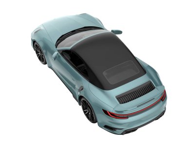 Sport car isolated on white background. 3d rendering - illustration