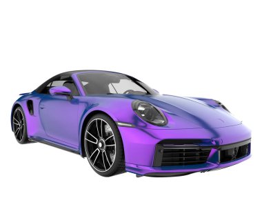 Sport car isolated on white background. 3d rendering - illustration