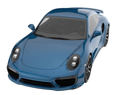 Sport car isolated on white background. 3d rendering - illustration