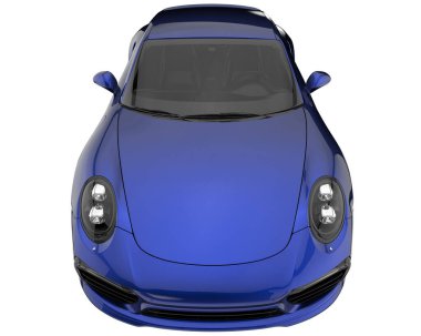 Sport car isolated on white background. 3d rendering - illustration