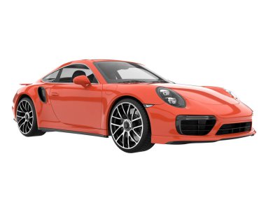 Sport car isolated on white background. 3d rendering - illustration