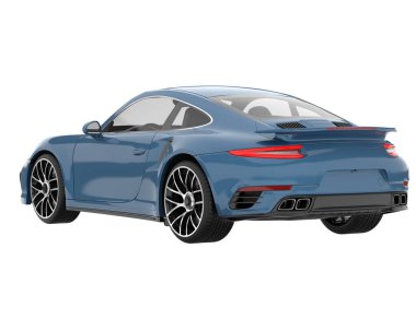 Sport car isolated on white background. 3d rendering - illustration