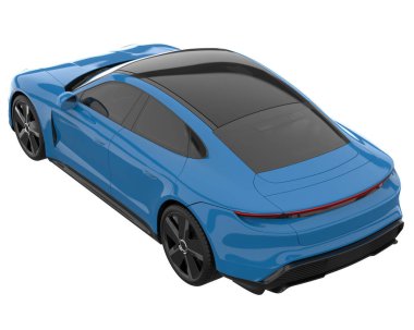 Sport car isolated on white background. 3d rendering - illustration