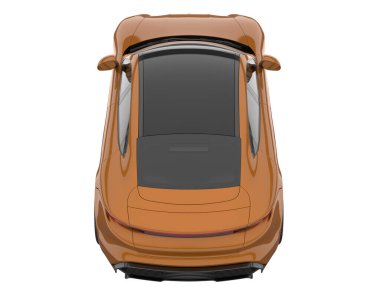 Sport car isolated on white background. 3d rendering - illustration