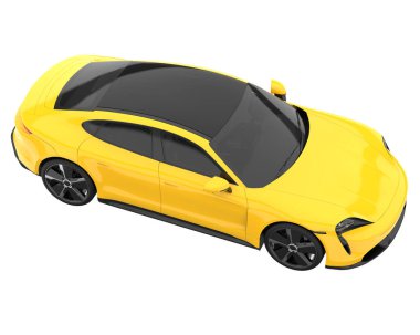 Sport car isolated on white background. 3d rendering - illustration