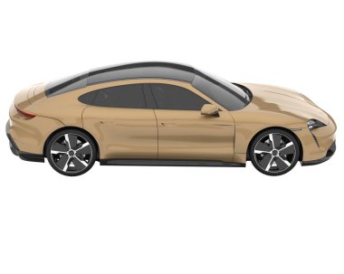 Sport car isolated on white background. 3d rendering - illustration