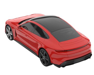 Sport car isolated on white background. 3d rendering - illustration