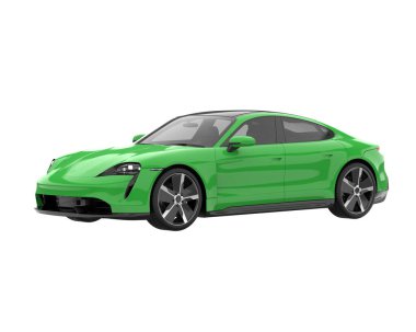 Sport car isolated on white background. 3d rendering - illustration