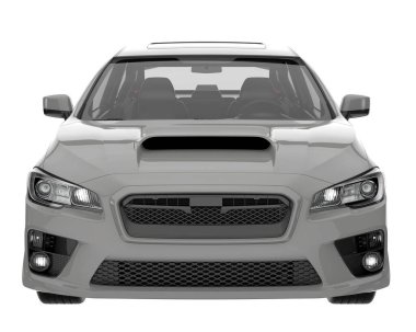 Sport car isolated on white background. 3d rendering - illustration