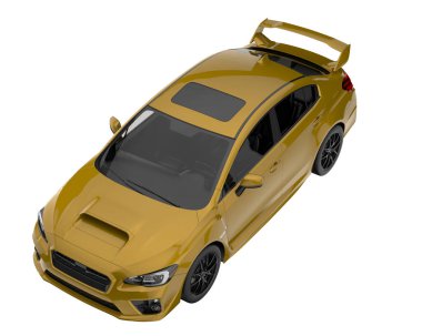 Sport car isolated on white background. 3d rendering - illustration