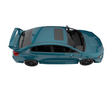 Sport car isolated on white background. 3d rendering - illustration