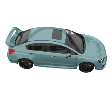 Sport car isolated on white background. 3d rendering - illustration