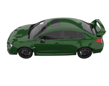 Sport car isolated on white background. 3d rendering - illustration