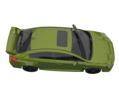 Sport car isolated on white background. 3d rendering - illustration