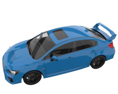 Sport car isolated on white background. 3d rendering - illustration