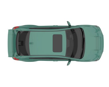 Sport car isolated on white background. 3d rendering - illustration