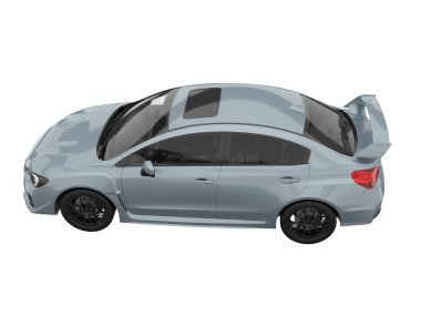 Sport car isolated on white background. 3d rendering - illustration