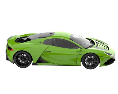 Sport car isolated on white background. 3d rendering - illustration