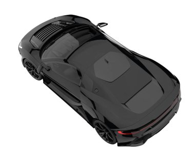Sport car isolated on white background. 3d rendering - illustration