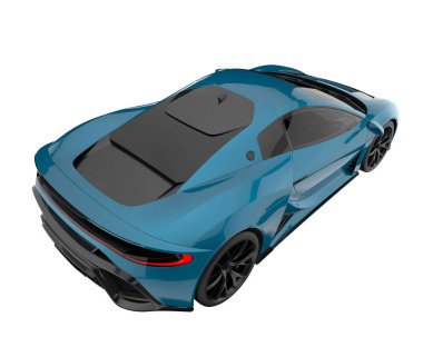 Sport car isolated on white background. 3d rendering - illustration