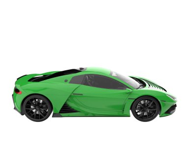 Sport car isolated on white background. 3d rendering - illustration