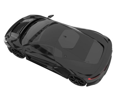 Sport car isolated on white background. 3d rendering - illustration