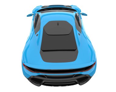 Sport car isolated on white background. 3d rendering - illustration