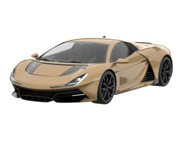Sport car isolated on white background. 3d rendering - illustration