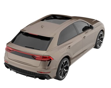 Sport car isolated on white background. 3d rendering - illustration