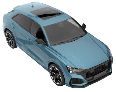 Sport car isolated on white background. 3d rendering - illustration