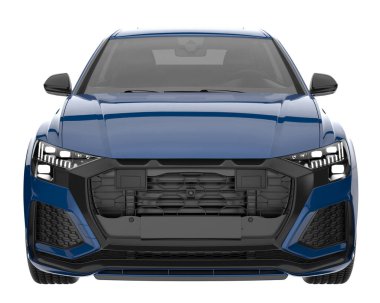 Sport car isolated on white background. 3d rendering - illustration