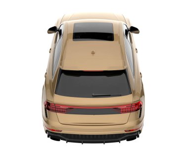 Sport car isolated on white background. 3d rendering - illustration